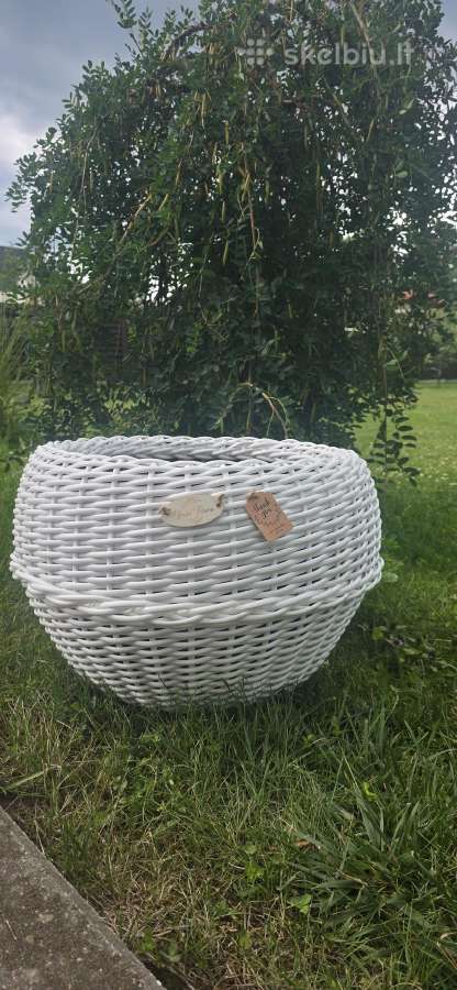 Rankų darbo pinti kašpo vazonai - nuotraukos Nr. 2