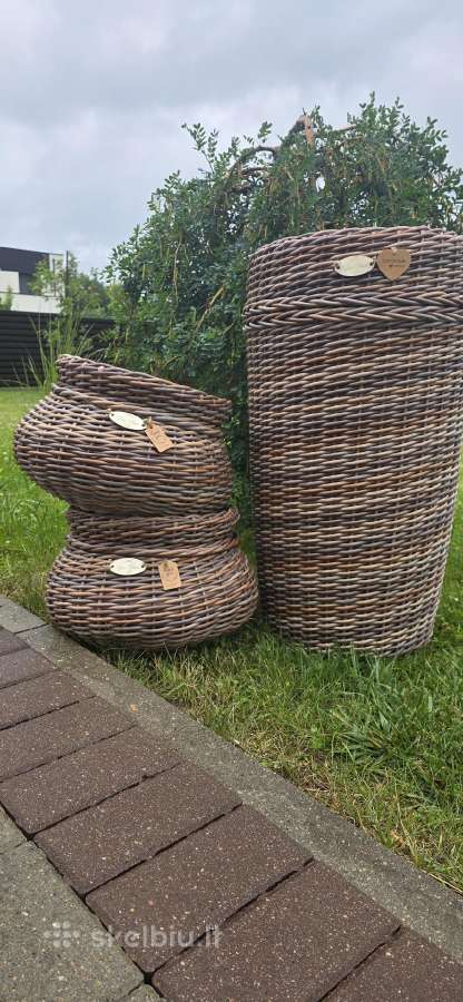 Rankų darbo pinti kašpo vazonai - nuotraukos Nr. 4