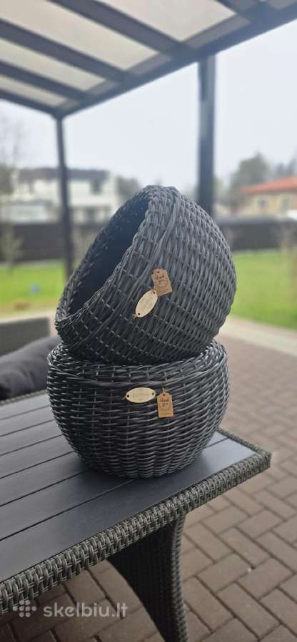 Rankų darbo pinti kašpo vazonai - nuotraukos Nr. 19