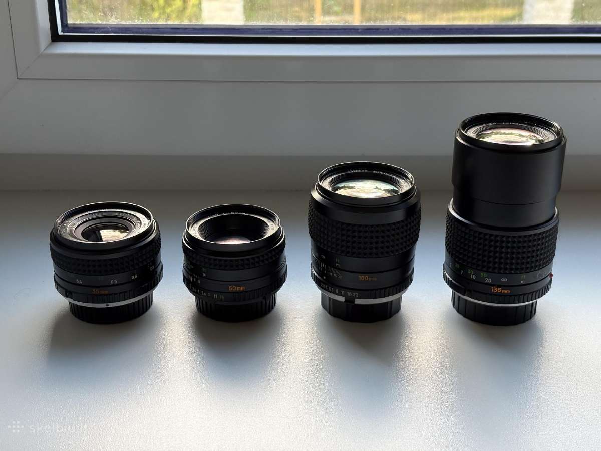 Minolta Mc/md objektyvų kolekcija