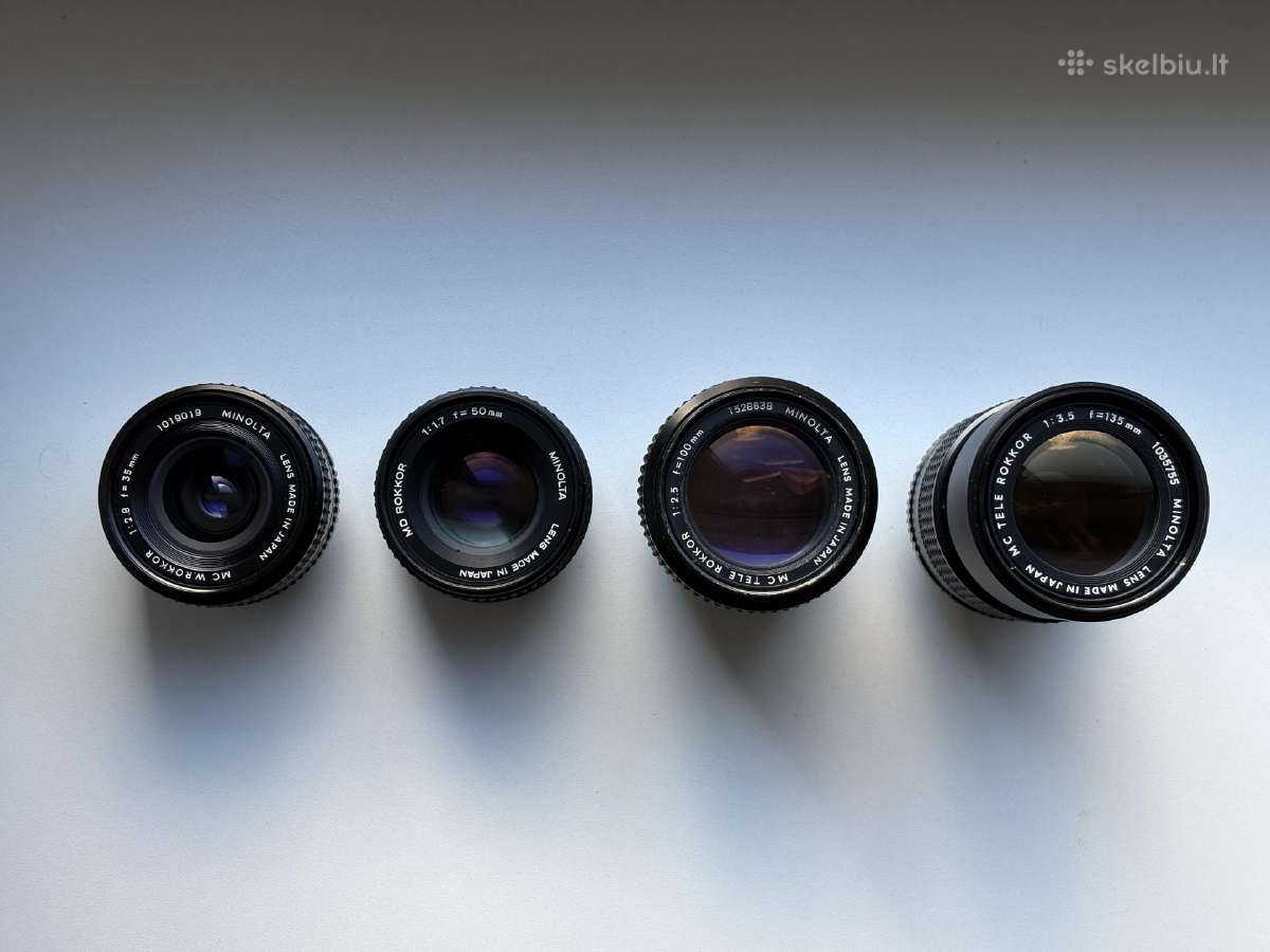 Minolta Mc/md objektyvų kolekcija - nuotraukos Nr. 2