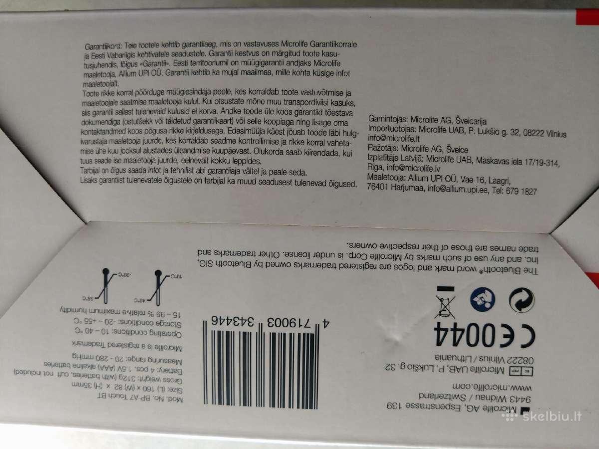 Microlife BP A7 Touch Bt kraujospūdžio matuoklis - nuotraukos Nr. 5