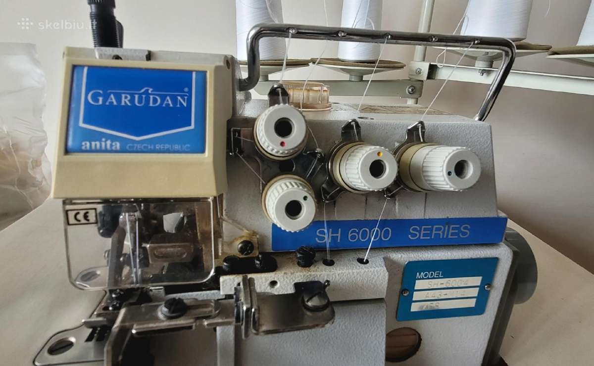 Overlokas Garudan Sh 6000 tvarkingas, naudotas,