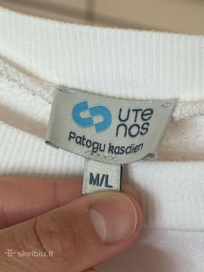 Utenos trikotažo baltas megztukas M/l dydis - nuotraukos Nr. 6
