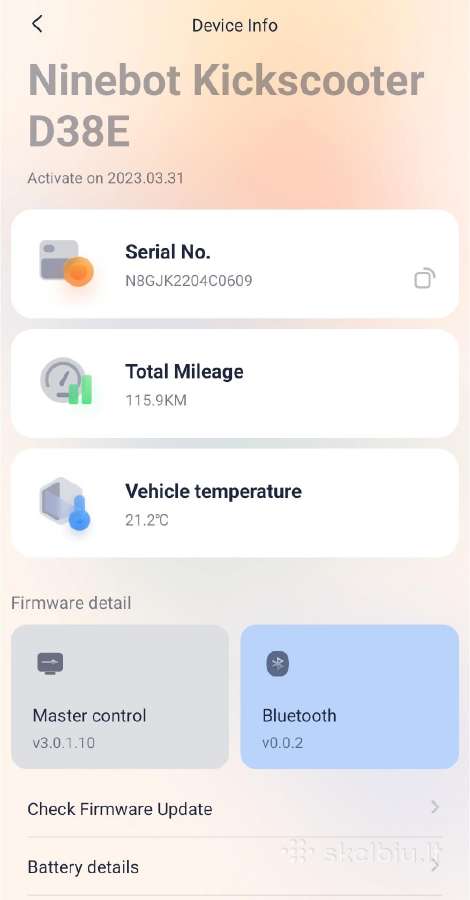 Segway Ninebot D38e 2vnt iki 120km rida - nuotraukos Nr. 7