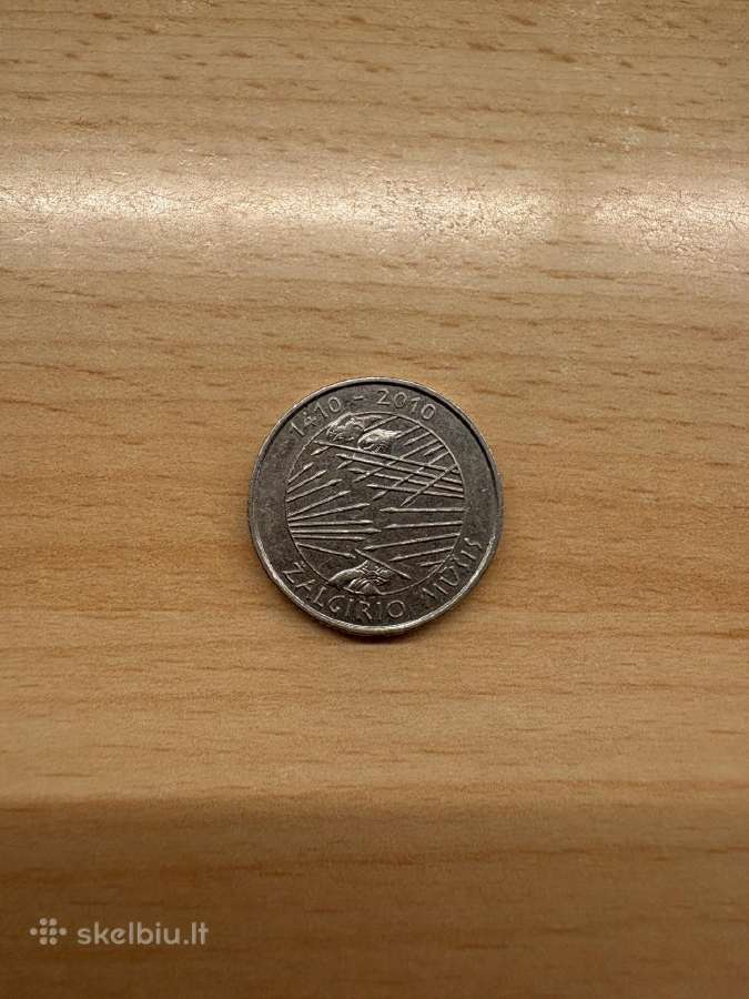 1 litas moneta Žalgirio mūšis 2010 metai