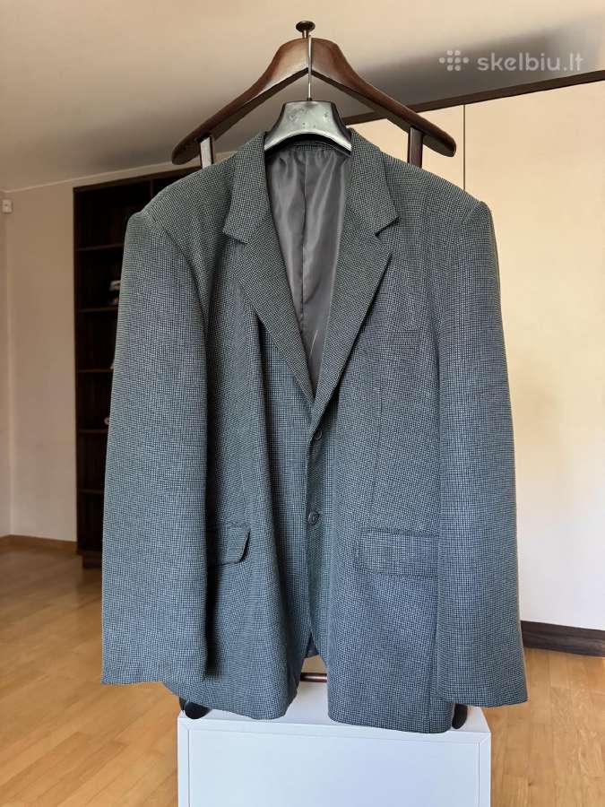 Žalias vintažinis vyriškas švarkas 3xl/4xl