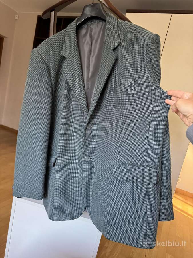 Žalias vintažinis vyriškas švarkas 3xl/4xl - nuotraukos Nr. 3