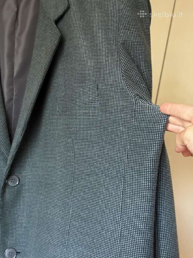 Žalias vintažinis vyriškas švarkas 3xl/4xl - nuotraukos Nr. 4