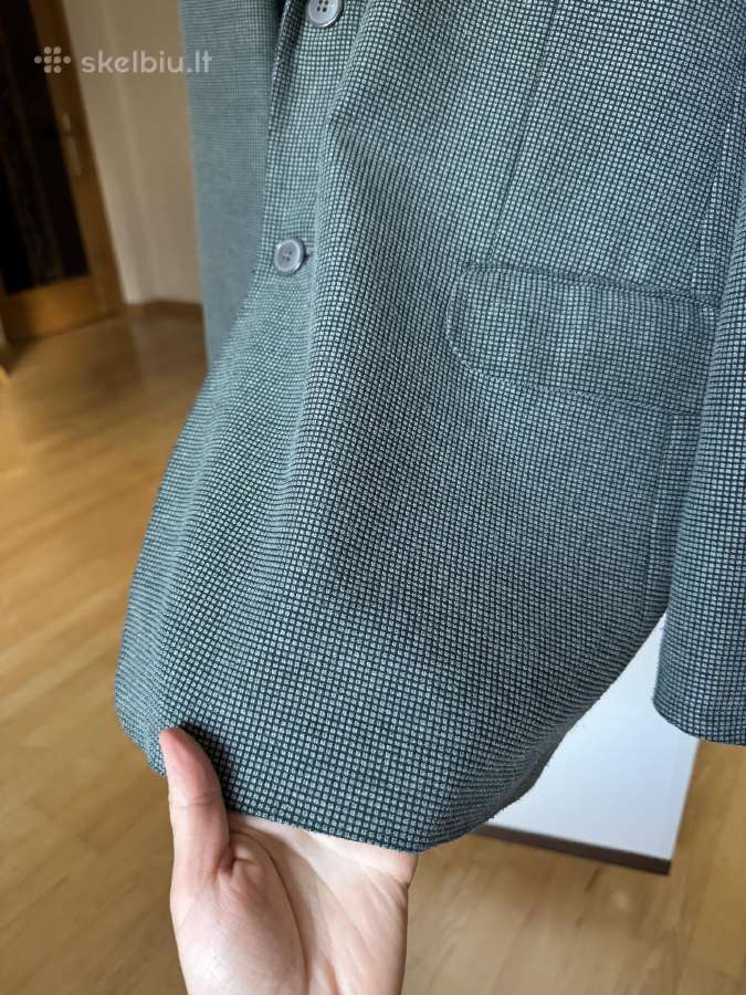 Žalias vintažinis vyriškas švarkas 3xl/4xl - nuotraukos Nr. 5