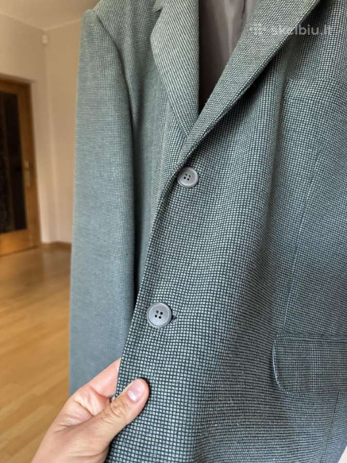 Žalias vintažinis vyriškas švarkas 3xl/4xl - nuotraukos Nr. 7
