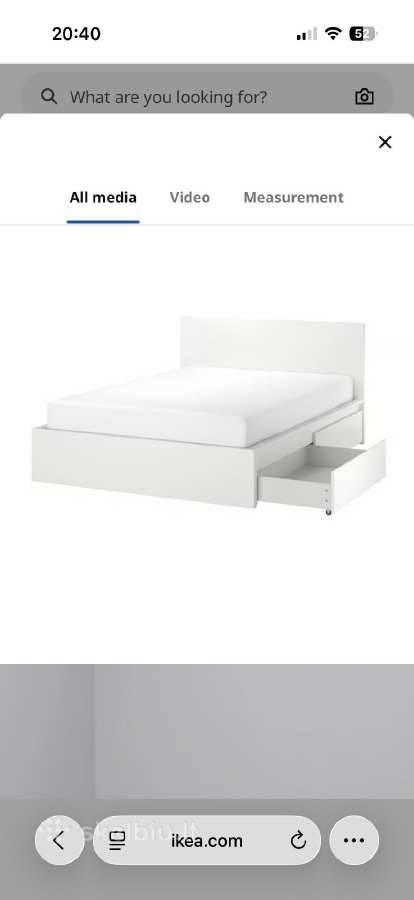Ikea balta lova 140*200