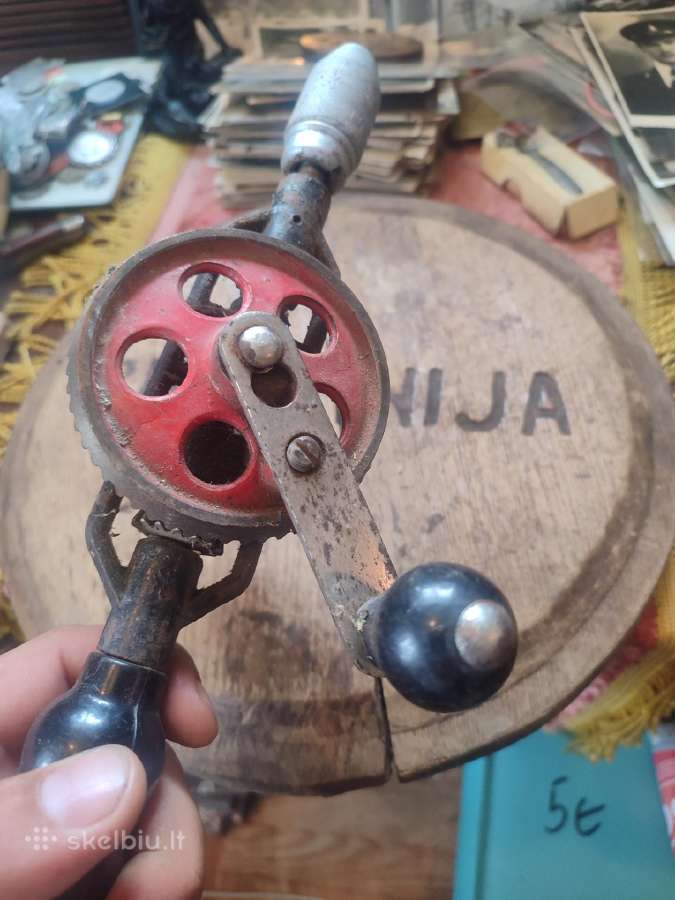 Vintažinis rankinis gręžtuvas - nuotraukos Nr. 2