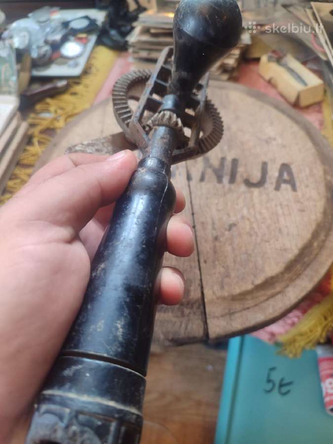 Vintažinis rankinis gręžtuvas - nuotraukos Nr. 6