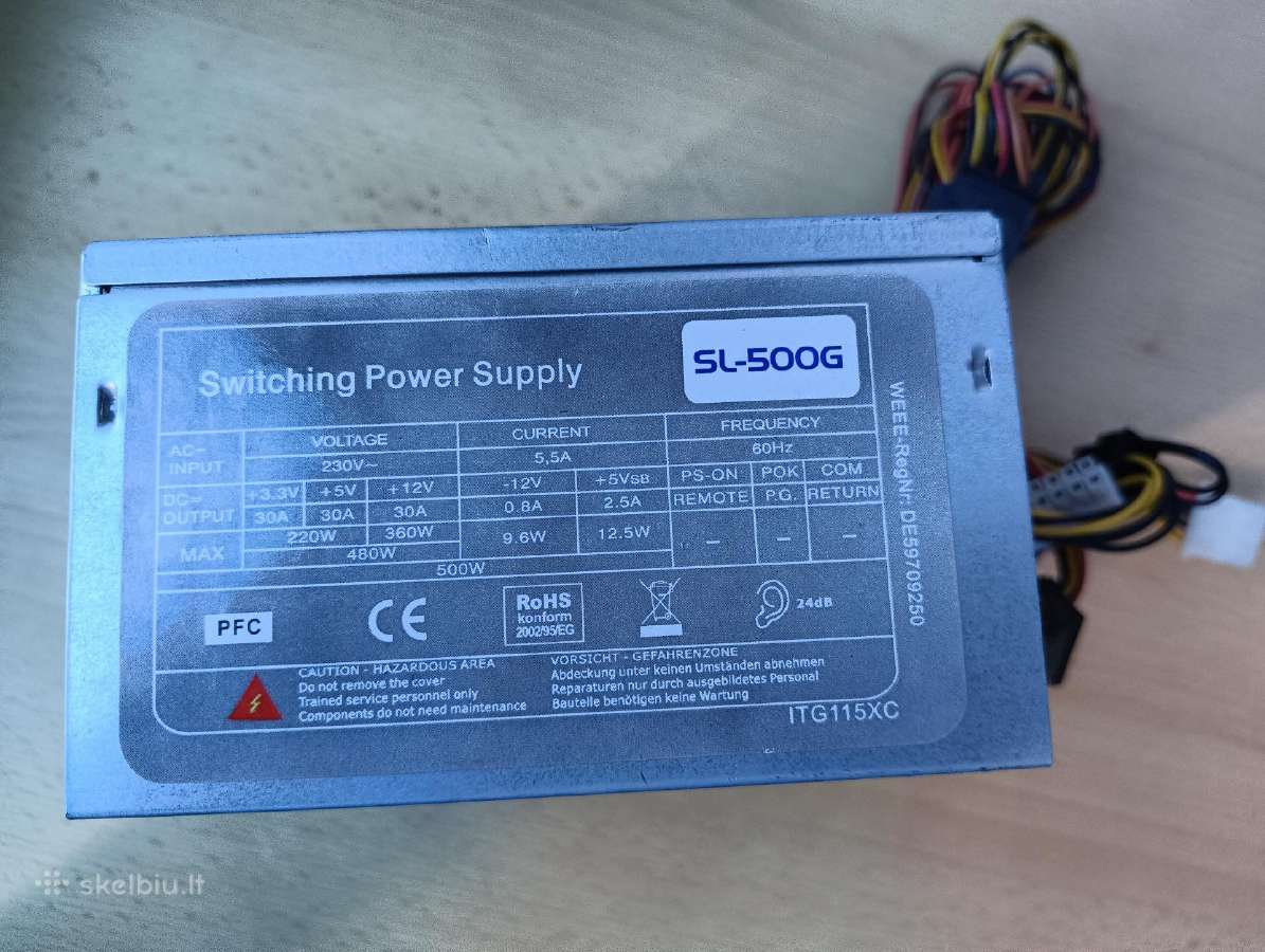 Inter-tech SL-500g psu maitinimo blokas