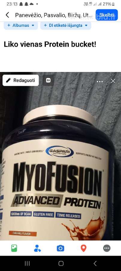 Liko paskutinis „Gaspari Myofusion“ (1814g)!