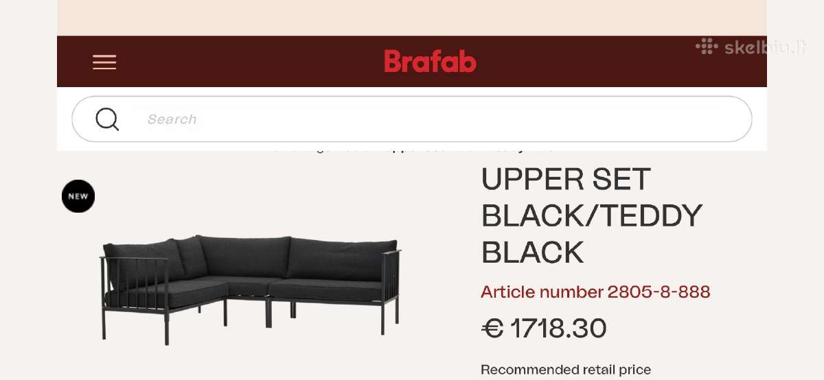 Lauko kampinė moderni sofa prabangi ir ilgaamžė - nuotraukos Nr. 10