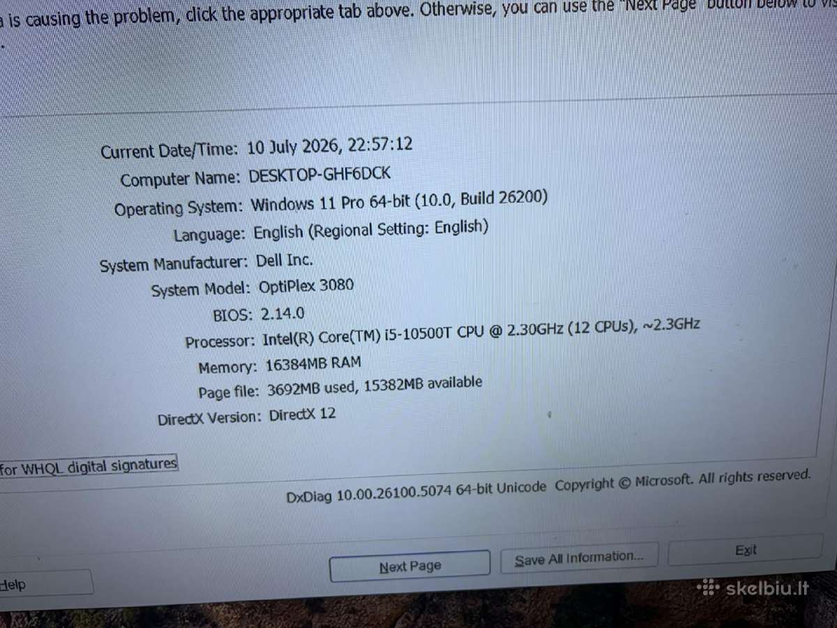 „Dell Optiplex 3080“, 10-OS kartos, „Core i5-10500 - nuotraukos Nr. 5