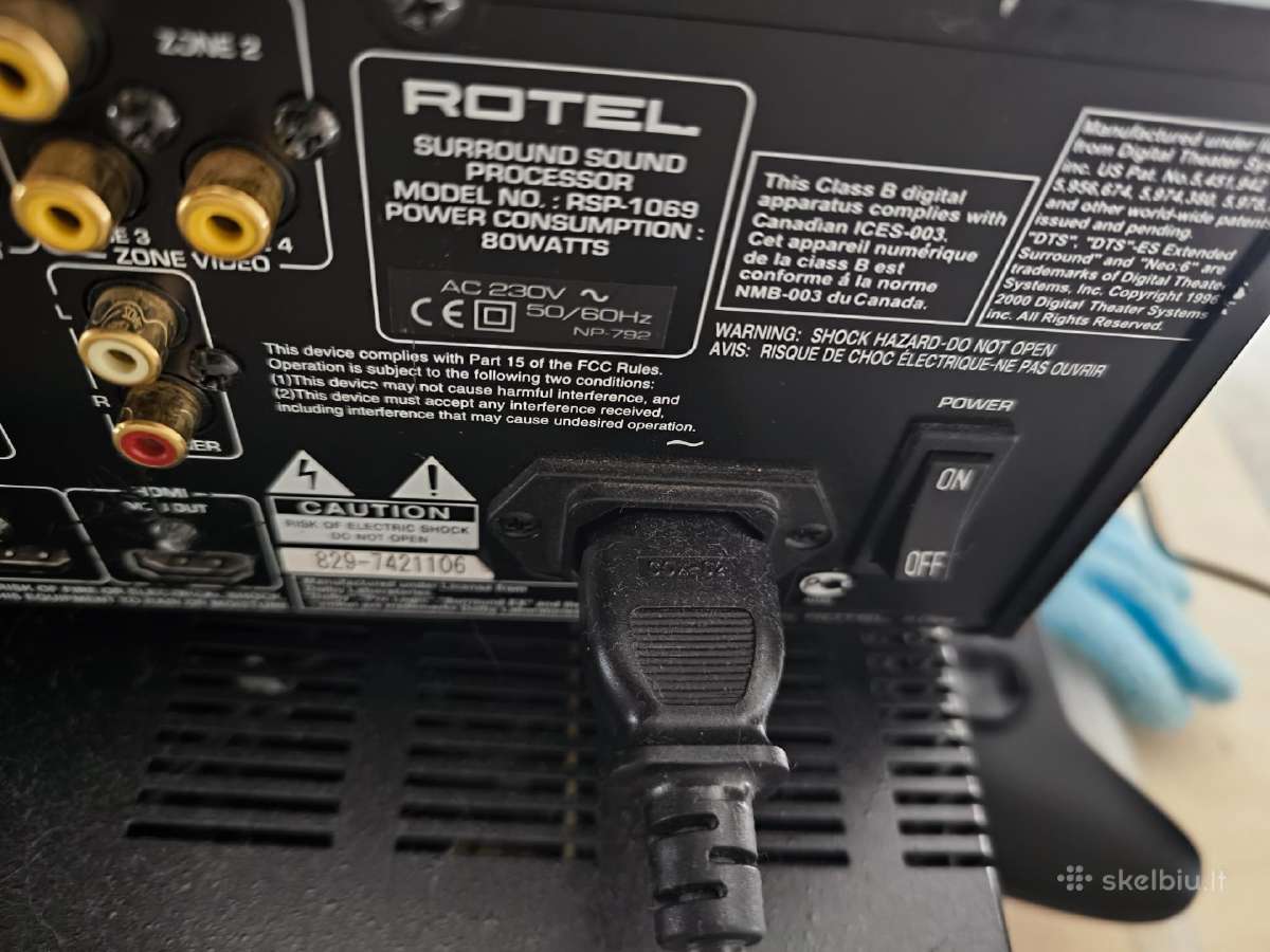 Rotel Rsp 1069 dovanų Onkyo tx sr577 - nuotraukos Nr. 3