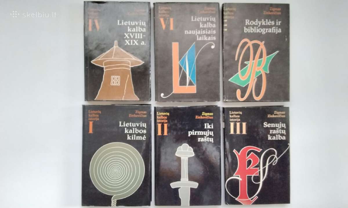 Z. Zinkevičius. Lietuvių k istorija. T.1,2,3,4,6,r