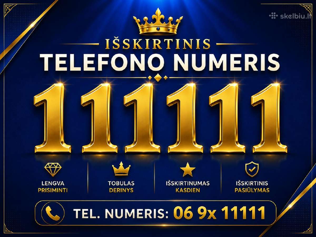 Įsimintinas VIP numeris 09x 11111