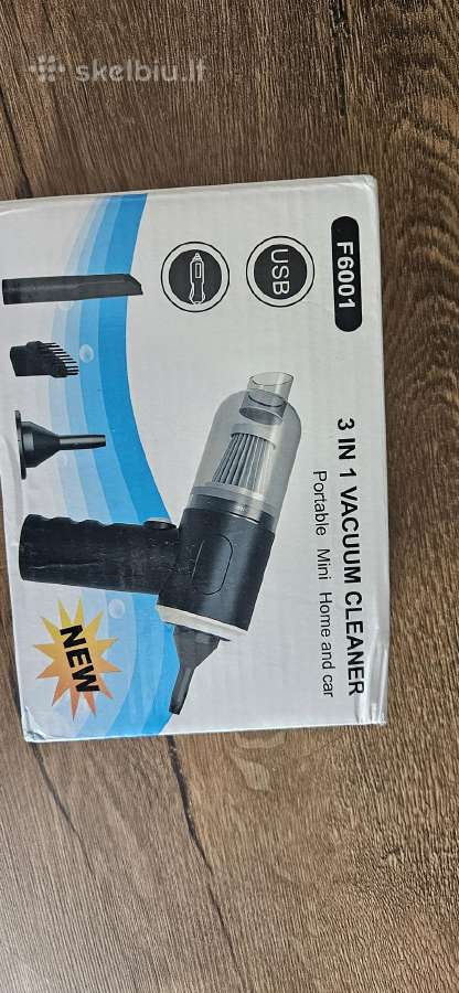Naujas 3 in 1 mini belaidis dulkių siurblys automo