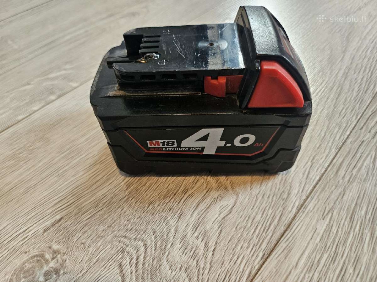 Milwaukee 4ah akumuliatorius - 30 Eur orginalus - nuotraukos Nr. 6