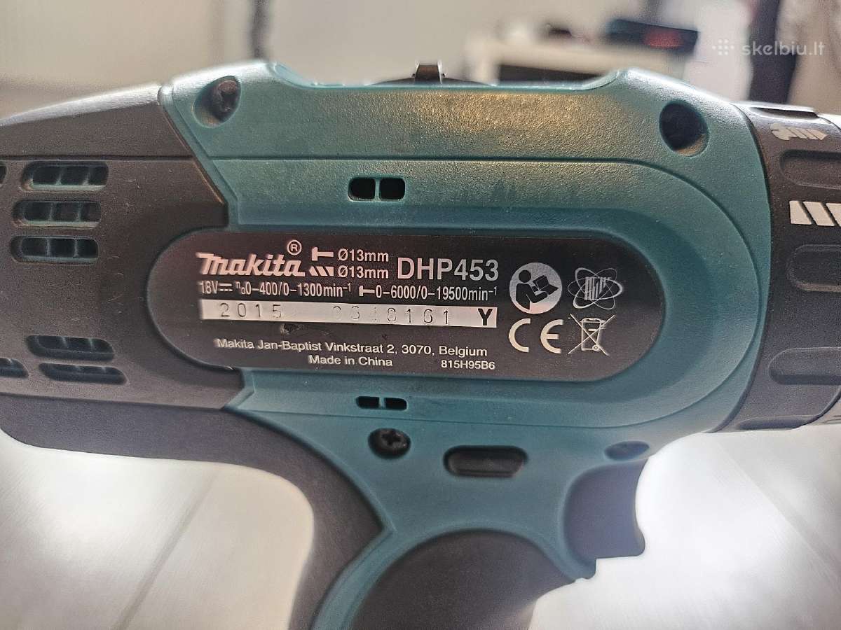 Makita Dhp453 - 38 Eur - 3ah akumuliatorius 25 Eur