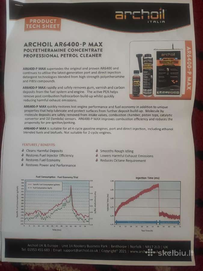 Benzino sistemos valiklis Archoil Ar6400 Pmax - nuotraukos Nr. 2