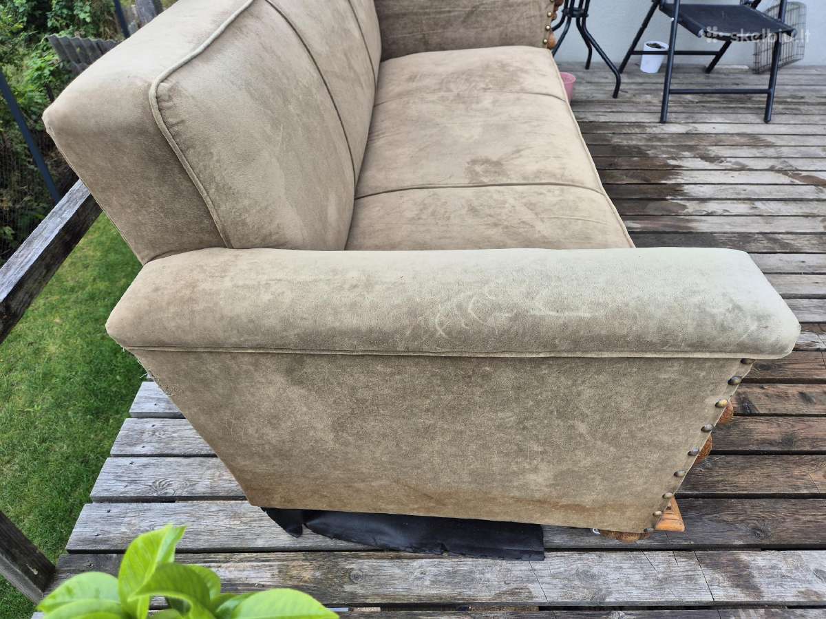 Senovinė trivietė sofa - nuotraukos Nr. 3