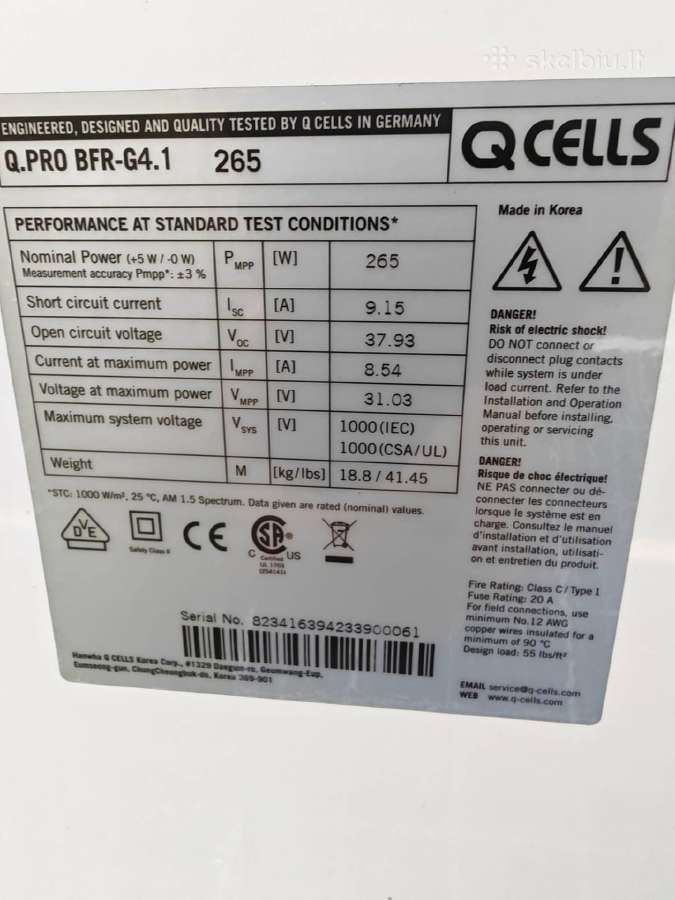 Saulės moduliai 265w - nuotraukos Nr. 2