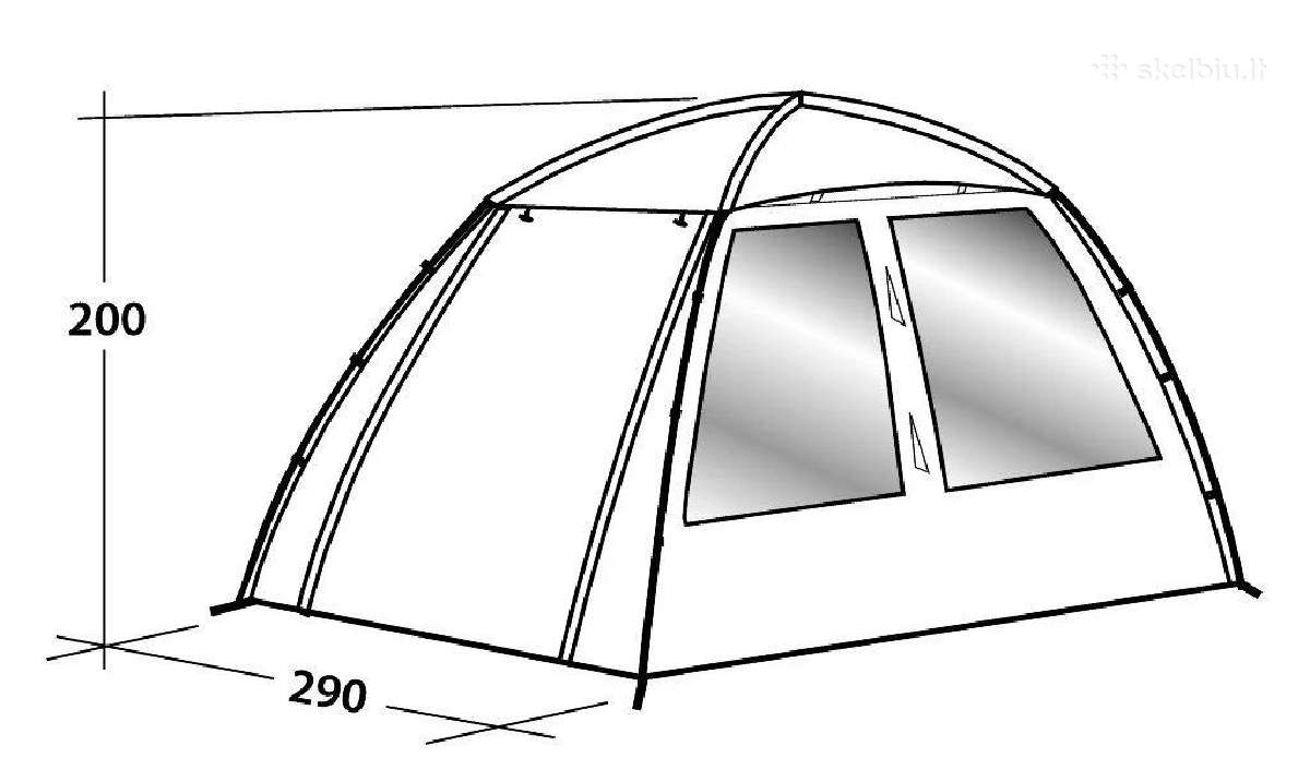 Palapinė-pavesinė Easy Camp Daytent, pilka - nuotraukos Nr. 2