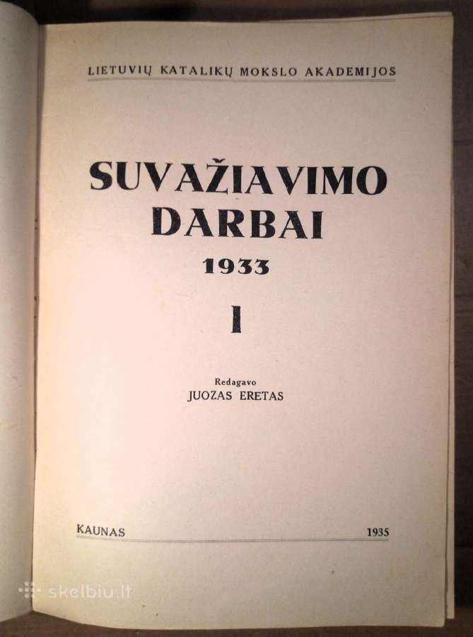 Suvažiavimo darbai. 1933, t. 1 - nuotraukos Nr. 2