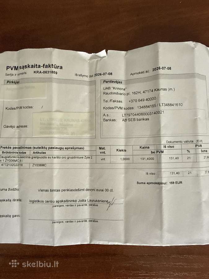 Parduodu daugiafunkcinį greitpuodį Zyle