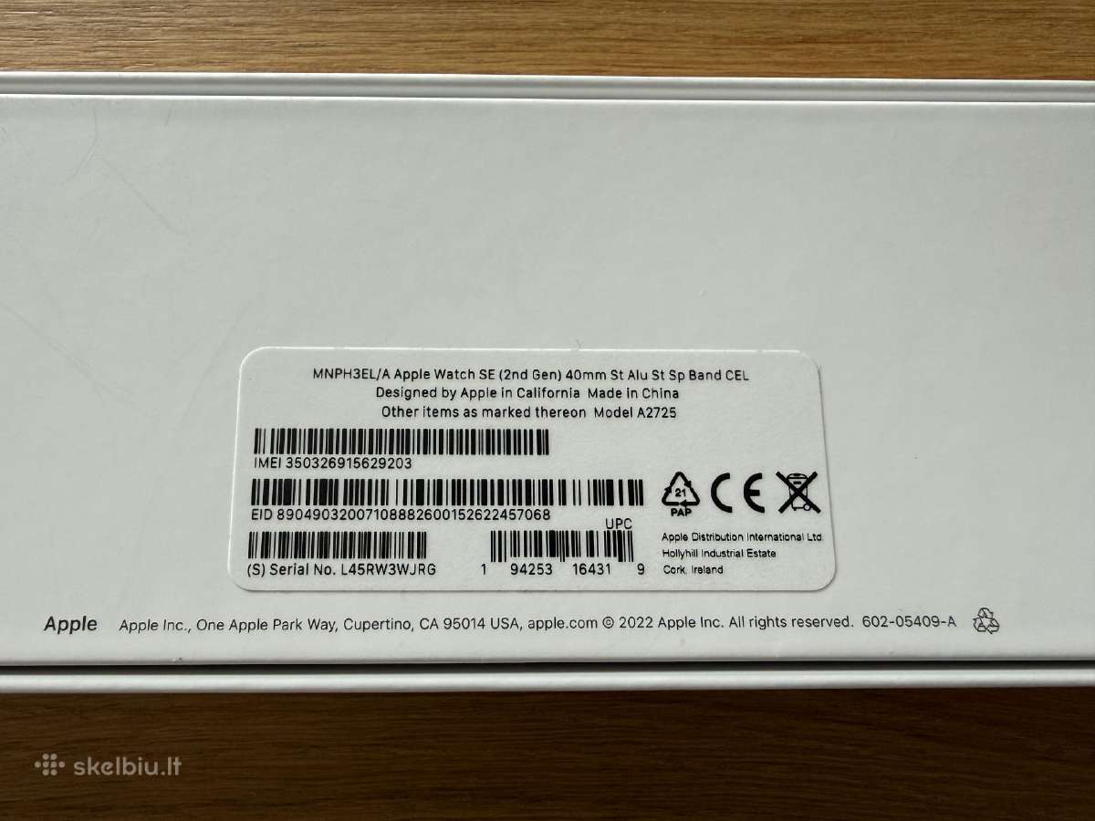 Apple Watch Se 2 Lte - nuotraukos Nr. 5