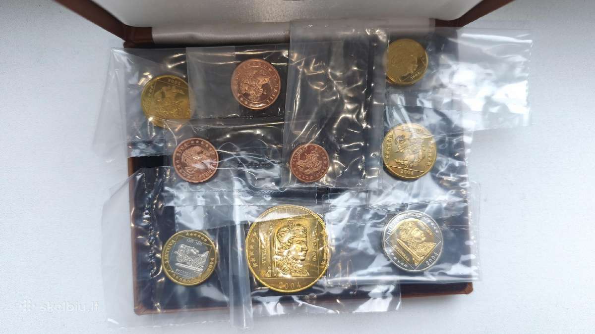 2004m. Lietuvos euro prototipų komplektas - proof - nuotraukos Nr. 7