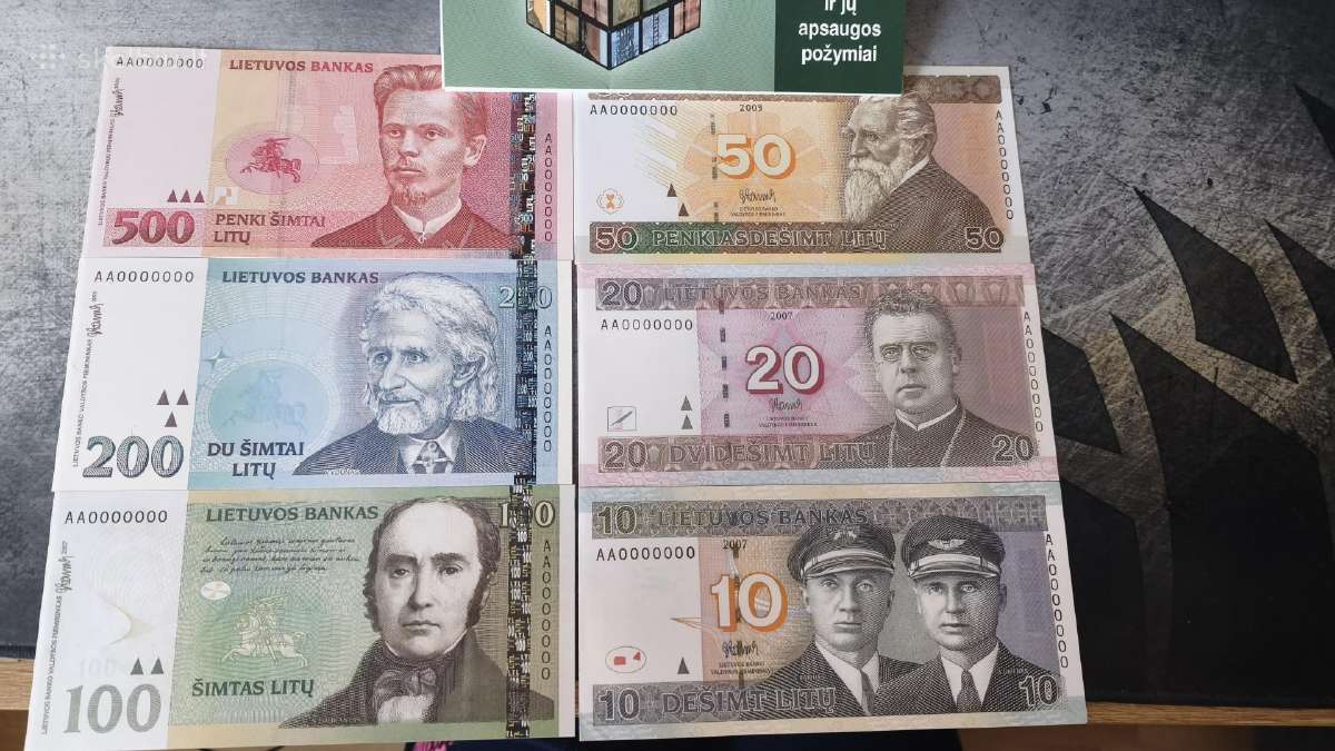 Litų banknotai ir jų apsaugos požymiai - nuotraukos Nr. 2