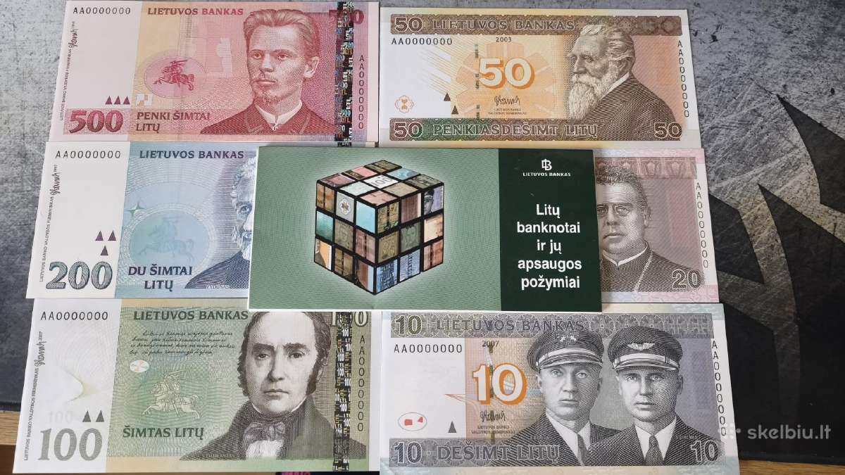 Litų banknotai ir jų apsaugos požymiai - nuotraukos Nr. 3