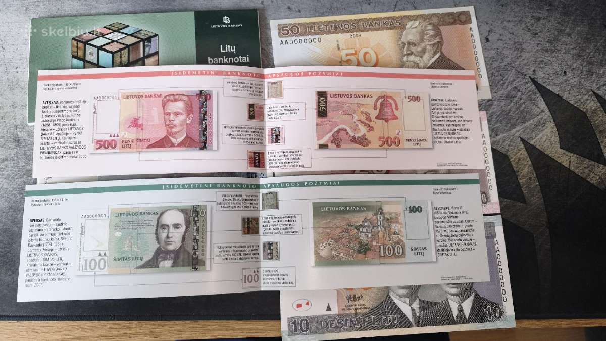 Litų banknotai ir jų apsaugos požymiai - nuotraukos Nr. 4