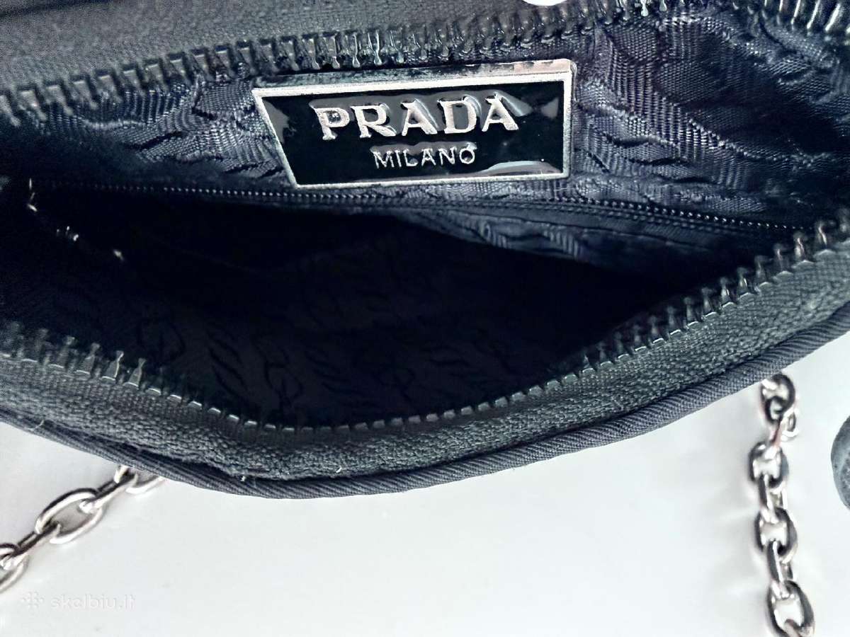 Stilinga juoda Prada moteriška rankinė - nuotraukos Nr. 8