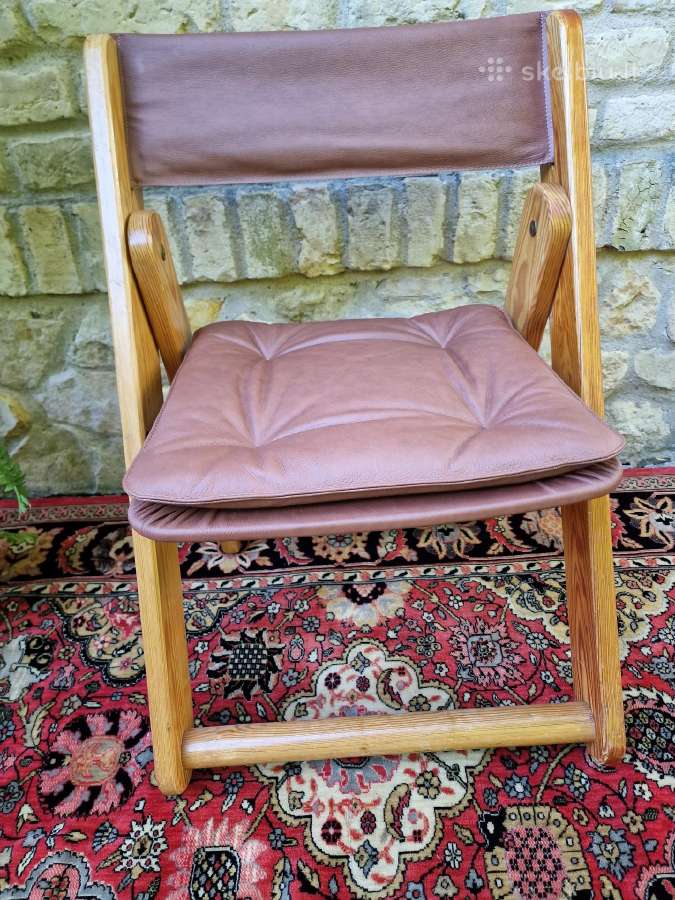 Vintažinė mid century autorinė sulankstoma kėdė - nuotraukos Nr. 4