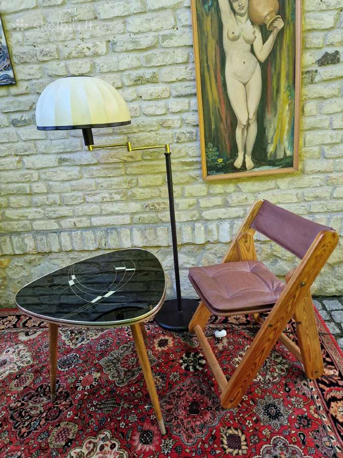 Vintažinė mid century autorinė sulankstoma kėdė - nuotraukos Nr. 14