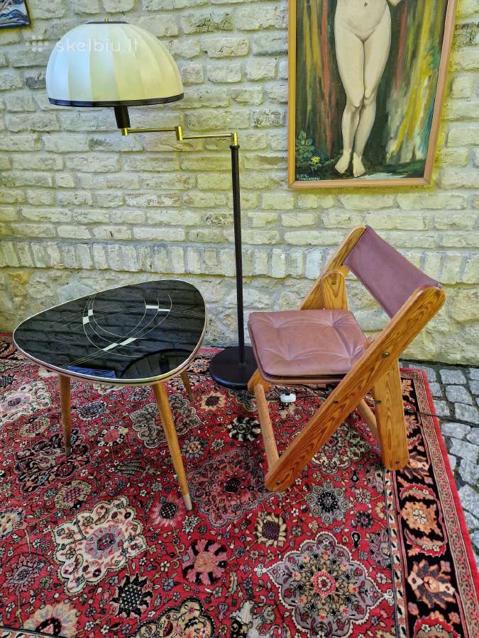 Vintažinė mid century autorinė sulankstoma kėdė - nuotraukos Nr. 17
