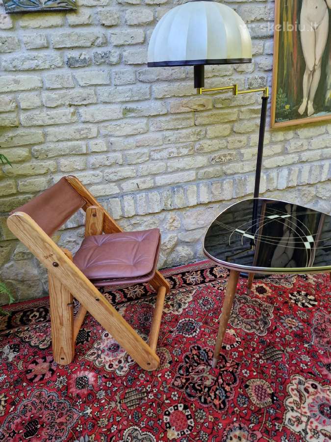 Vintažinė mid century autorinė sulankstoma kėdė - nuotraukos Nr. 19