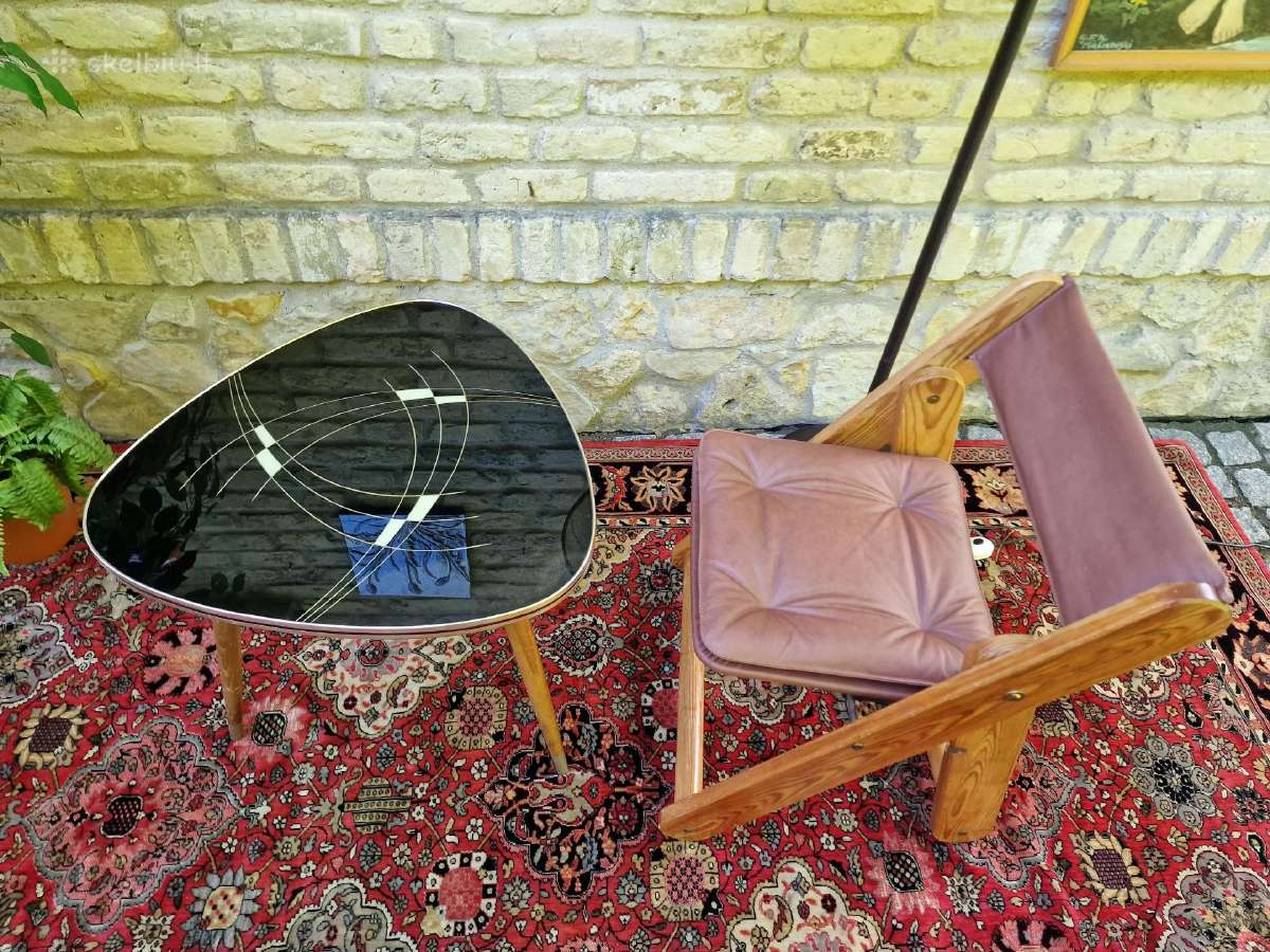 Vintažinė mid century autorinė sulankstoma kėdė - nuotraukos Nr. 21