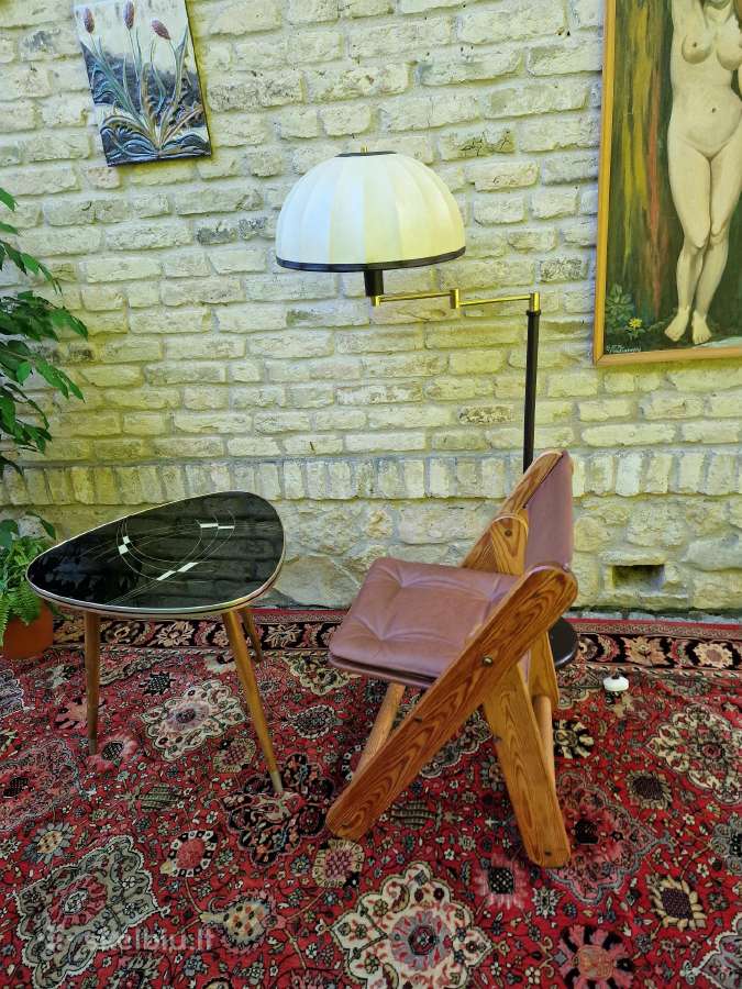 Vintažinė mid century autorinė sulankstoma kėdė - nuotraukos Nr. 23