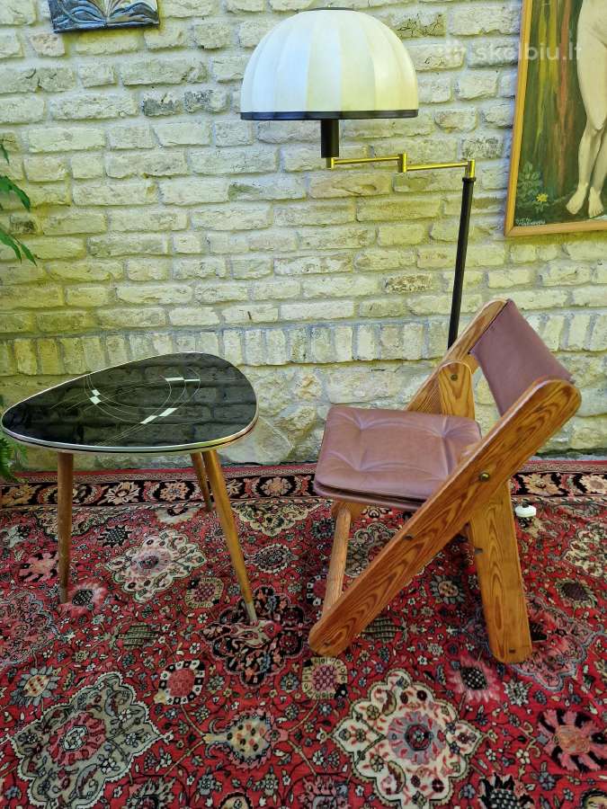 Vintažinė mid century autorinė sulankstoma kėdė - nuotraukos Nr. 26