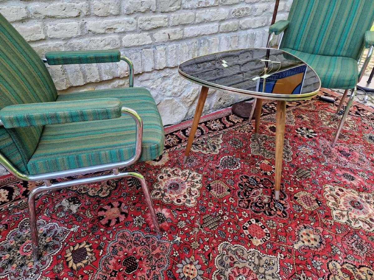 Vintažinis mid century kavos staliukas - nuotraukos Nr. 11