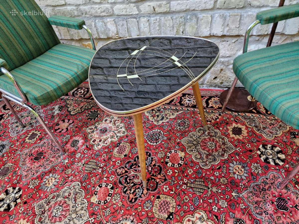 Vintažinis mid century kavos staliukas - nuotraukos Nr. 15