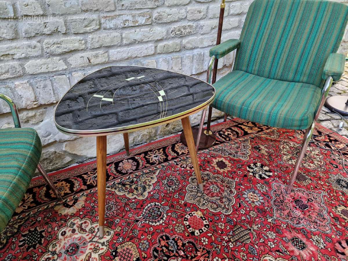 Vintažinis mid century kavos staliukas - nuotraukos Nr. 17